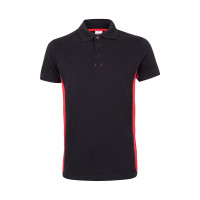 black, red