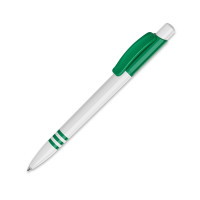 White / Dark Green