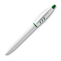 White / Dark Green